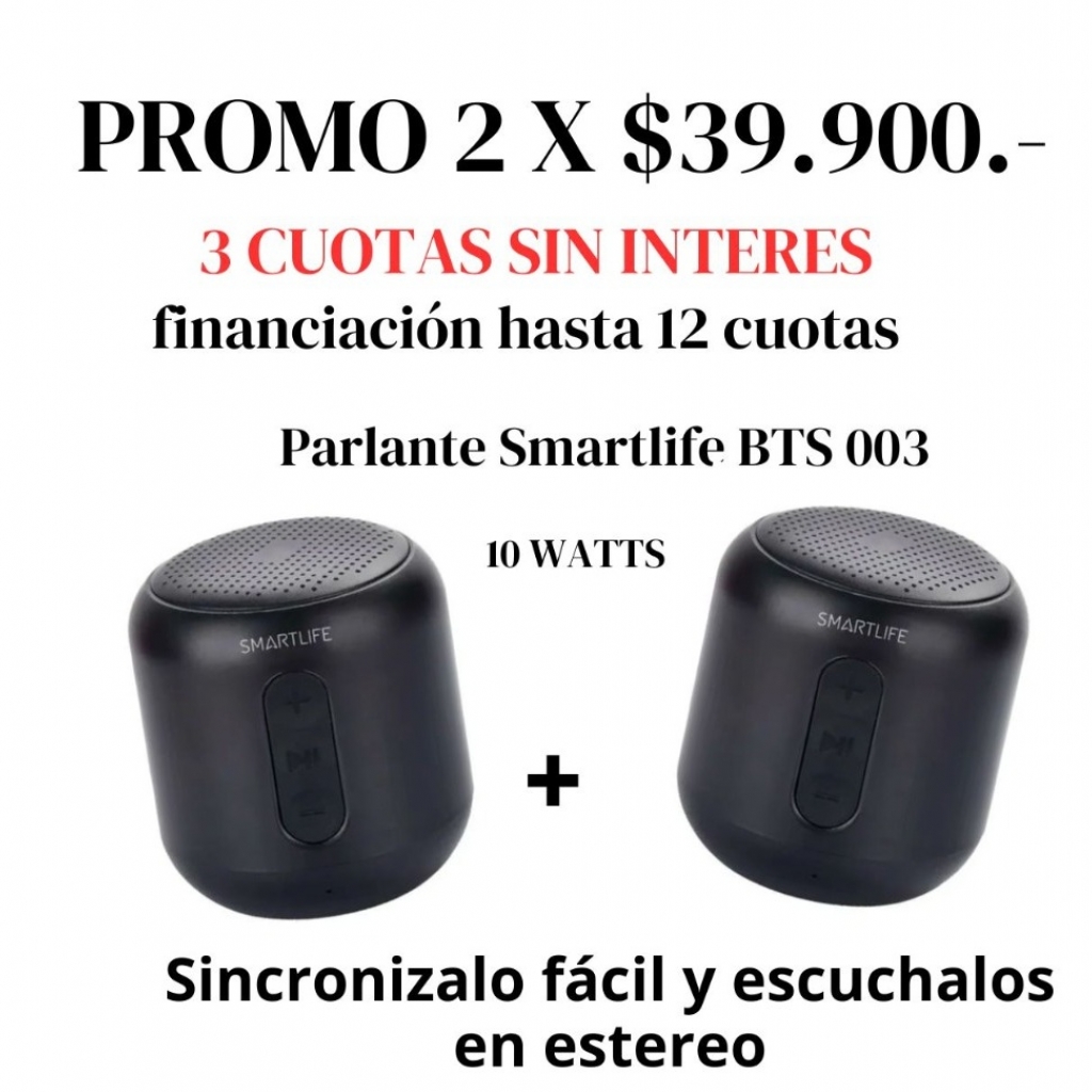 Parlantes BT Smartlife PROMO BTS003