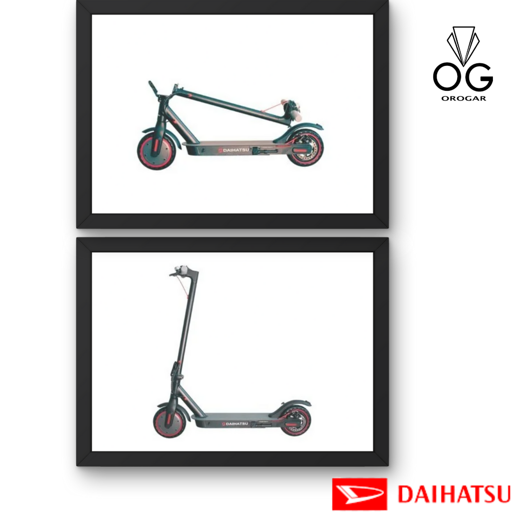 Monopatín Eléctrico Plegable Daihatsu V100 350w Auton 22.5km Color NEGRO