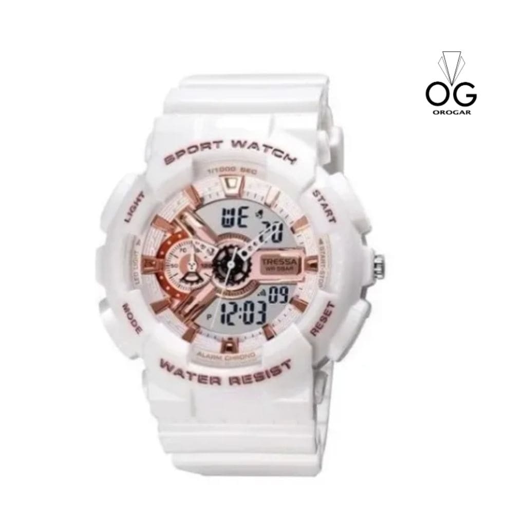 RELOJ TRESSA GAMER - ANALÓGICO DIGITAL - BLANCO