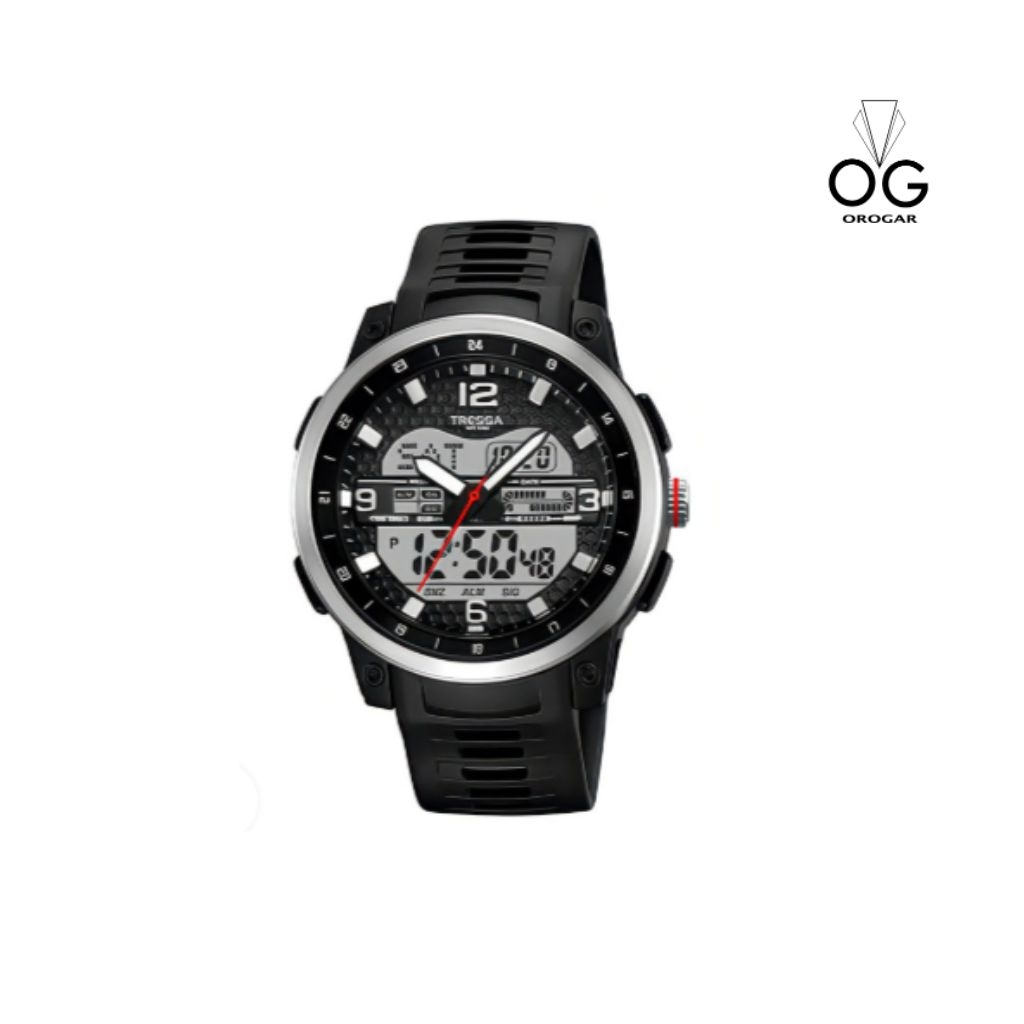 RELOJ CABALLERO TRESSA KENNY - NEGRO CON PLATEADO