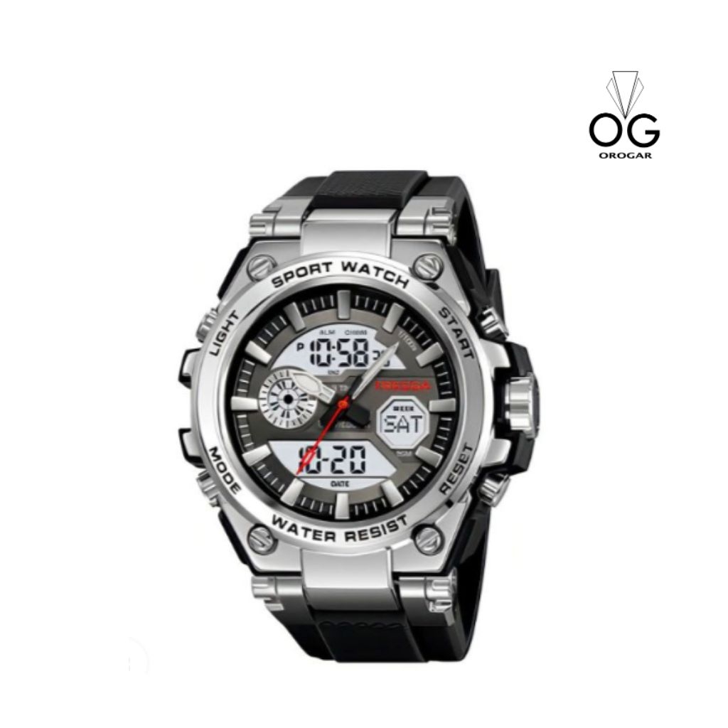 RELOJ CABALLERO TRESSA NATHAN - NEGRO CON PLATEADO