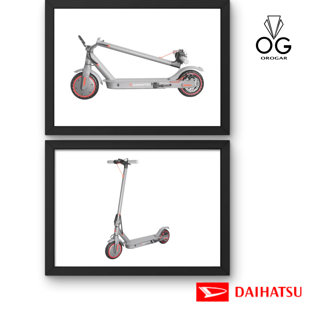 Monopatín Eléctrico Plegable Daihatsu V100 350w Auton 22.5km Color GRIS